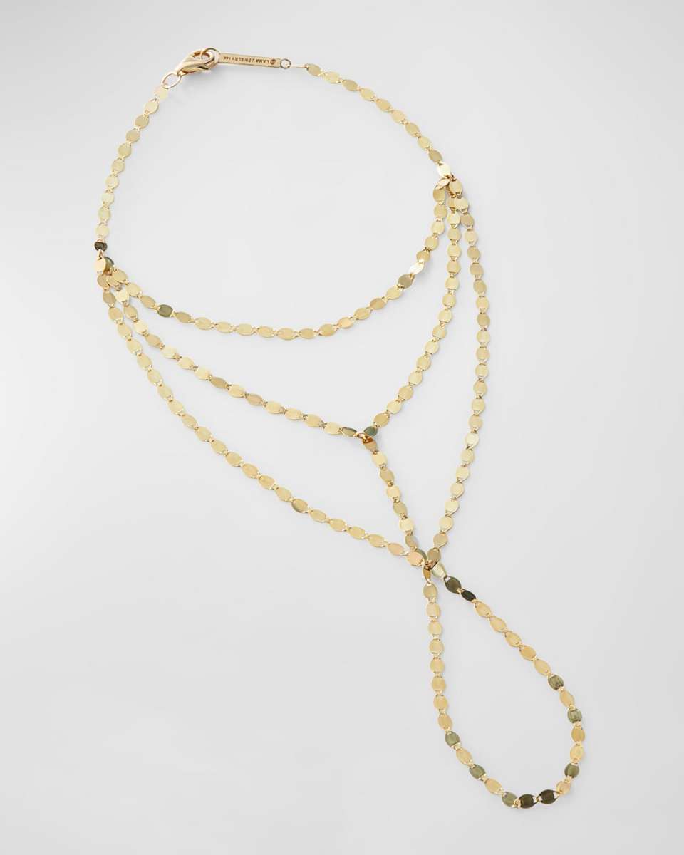 14K Gold Multi-Strand Hand Lariat